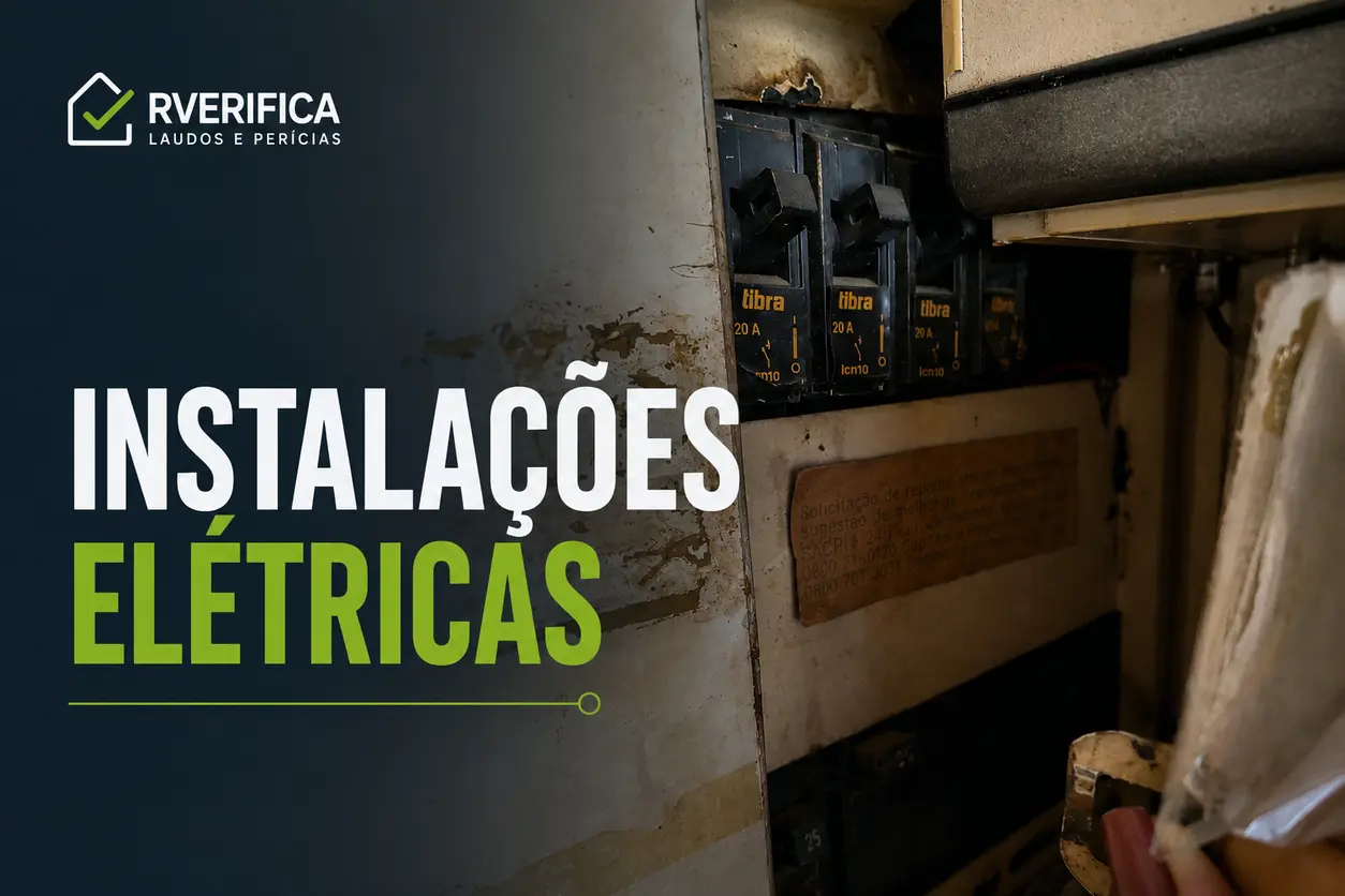 Condição de instalação elétrica registrada em inspeção