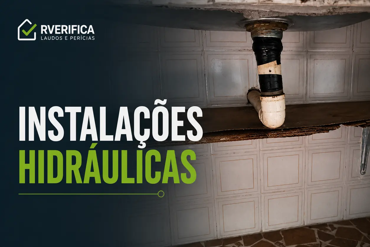 Instalação hidráulica avaliada em inspeção predial